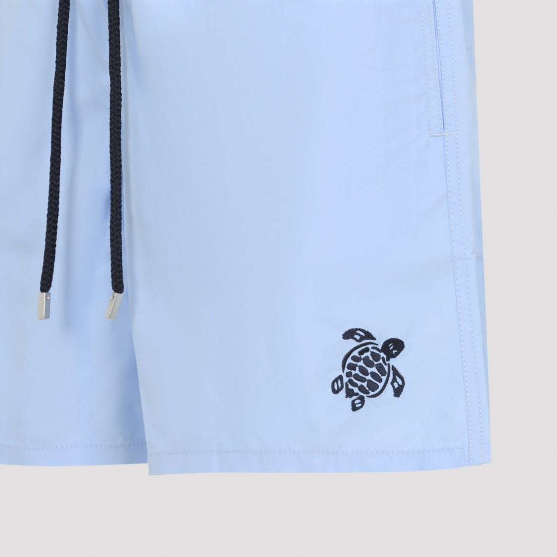 Vilebrequin Light Blue Swim Shorts With Black Drawstrings
