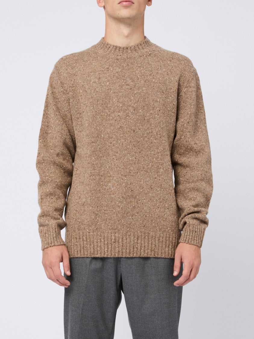 Daniele Fiesoli Altai Raised Collar Sweater In Soft Virgin Wool Blend