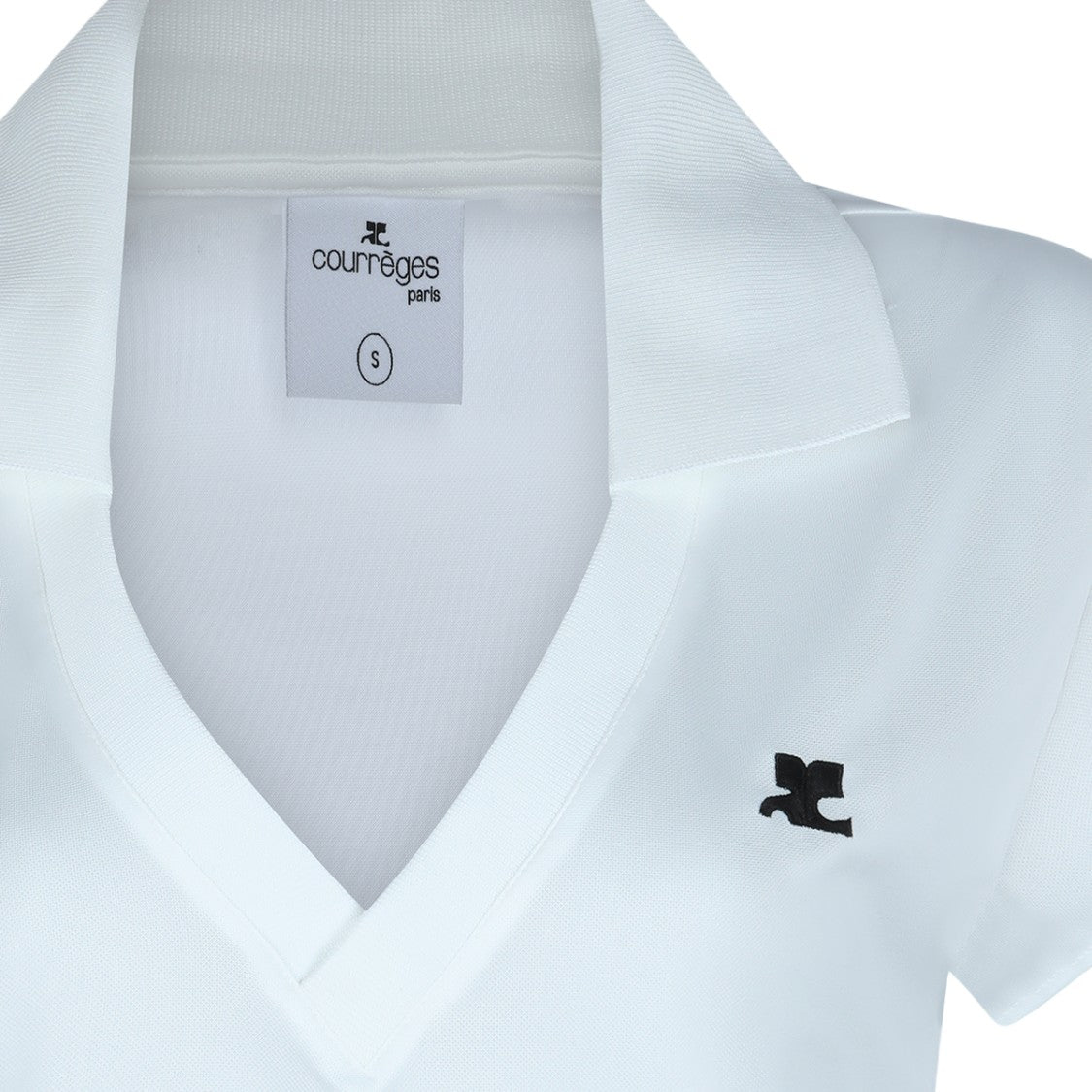 Courrèges Deep V-Neck Polo T-Shirt