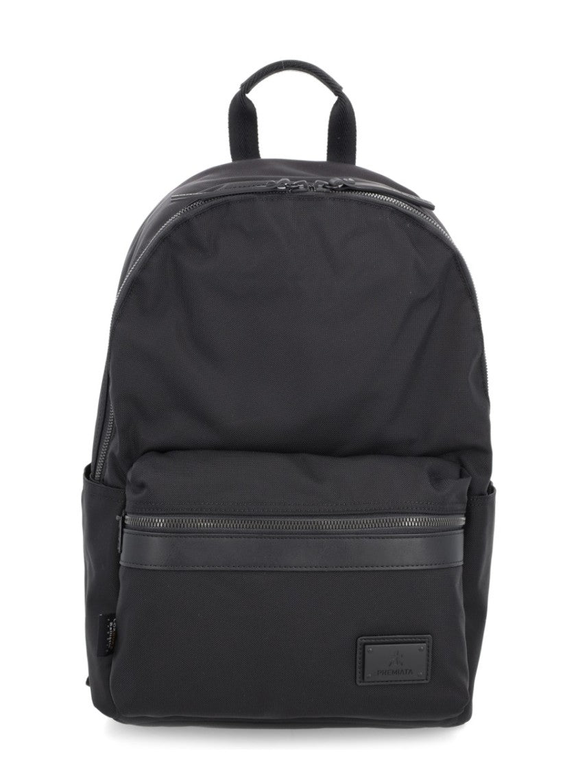 Premiata Structured Matte Black Premiata Backpack With Ergonomic Straps