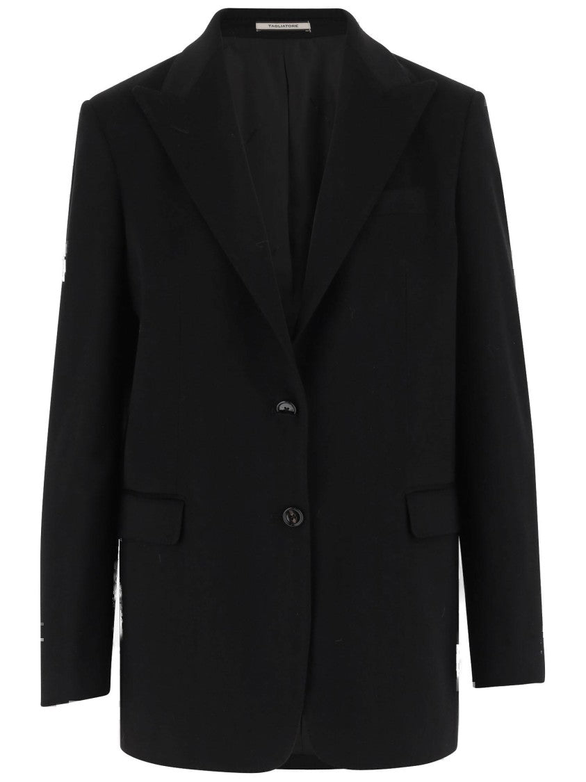 Tagliatore Two-Button Cashmere Long Jacket