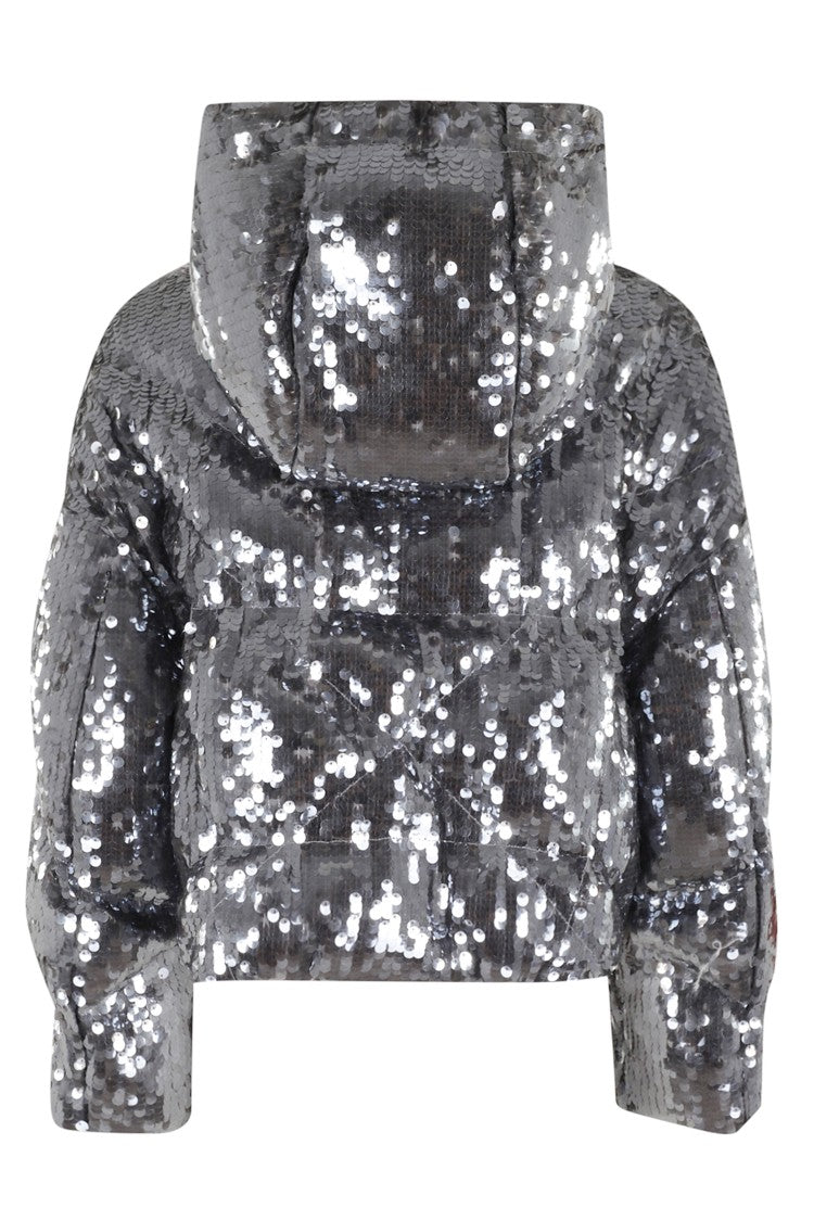 Khrisjoy Cropped Iconic Milano Jacket In Macro Sequins