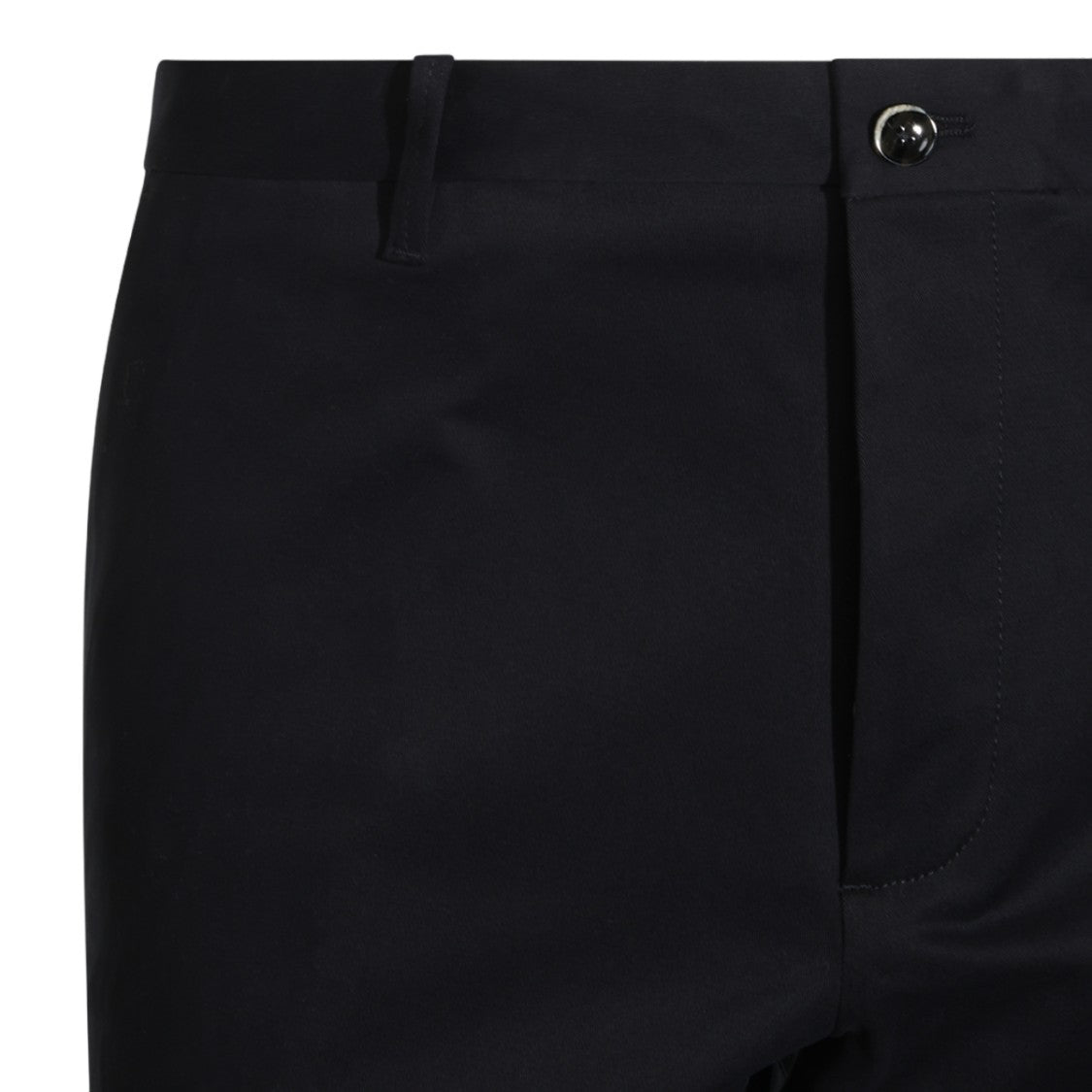 Nine In The Morning Black Tailored Structured Finish Straight-Leg Pants
