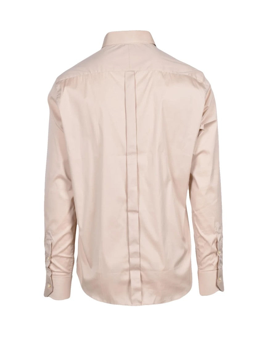 Deuxieme Beige Stretch Cotton Shirt