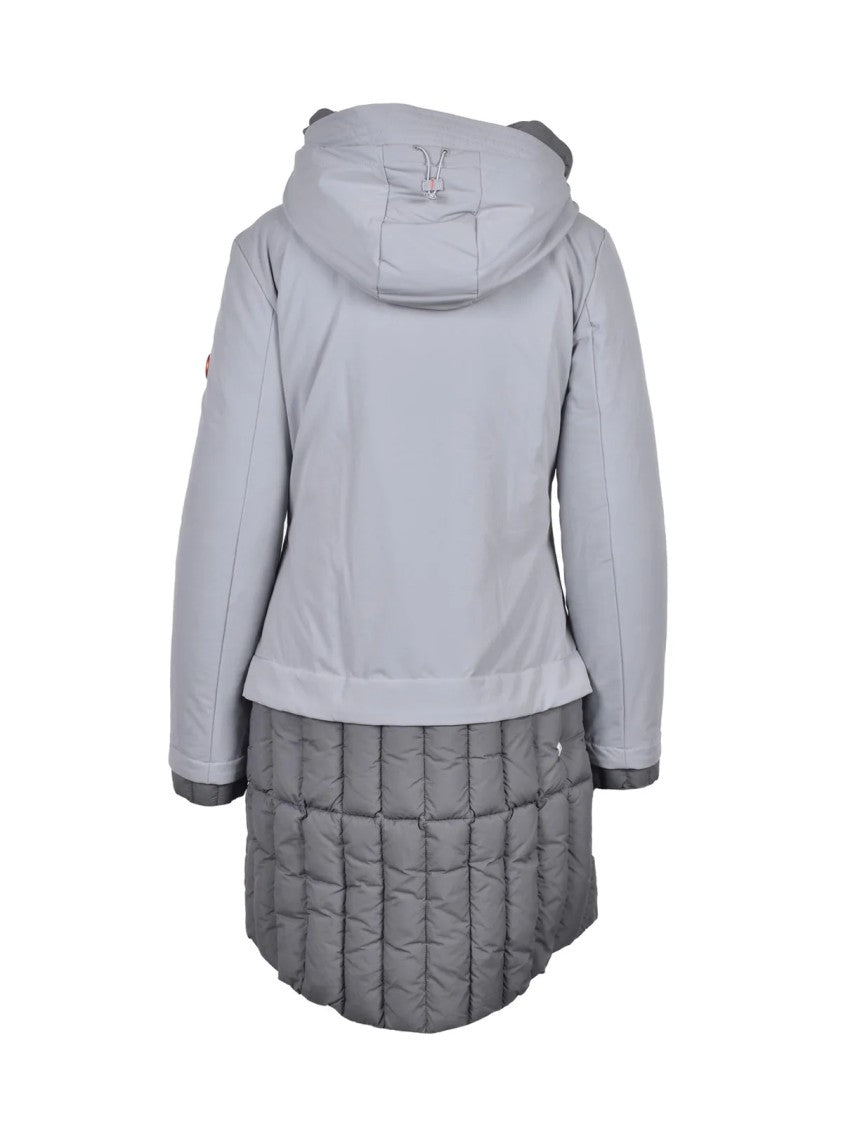 Dekker Light Grey Padded Polyamide-Blend Coat