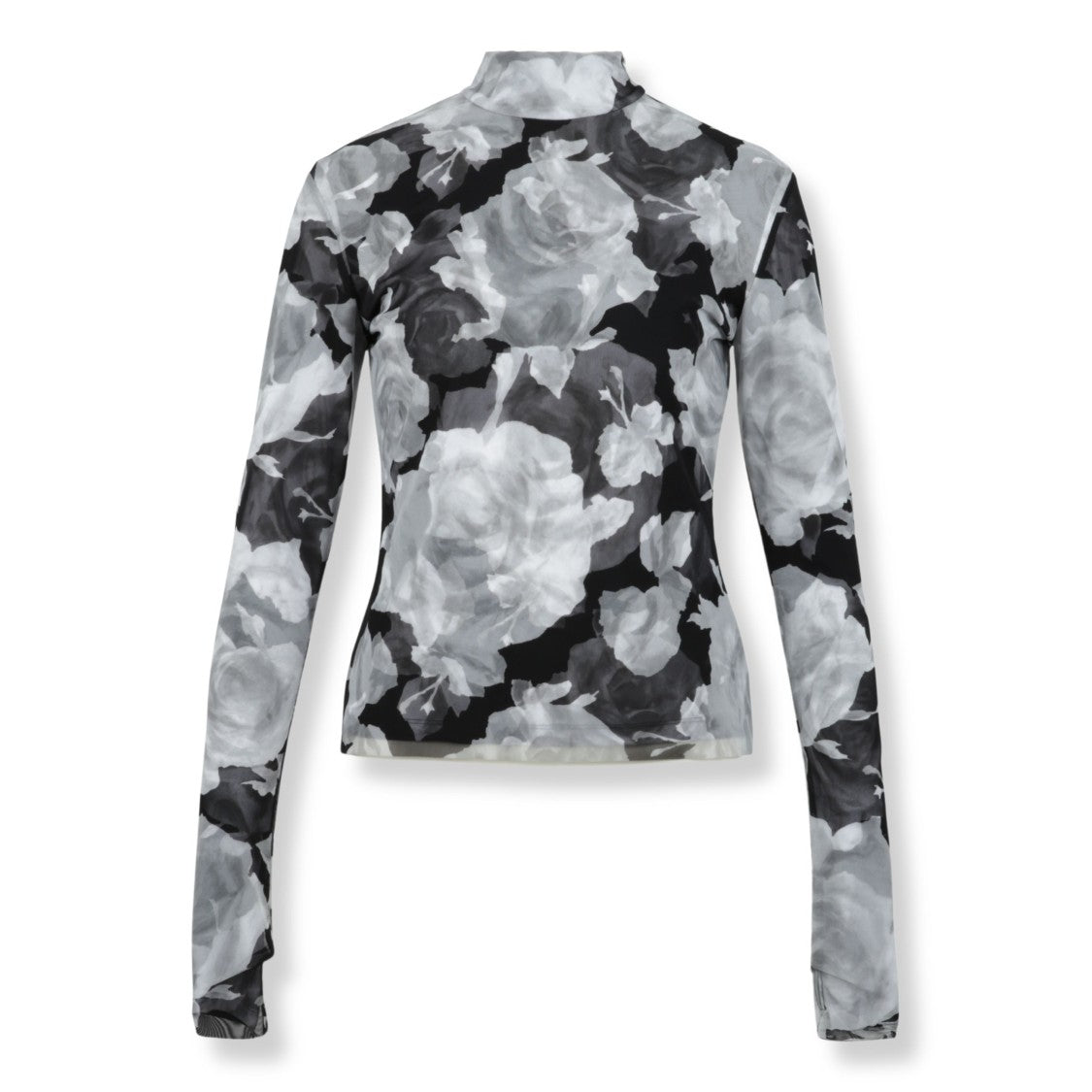 Msgm High-Neck Slim Floral Top