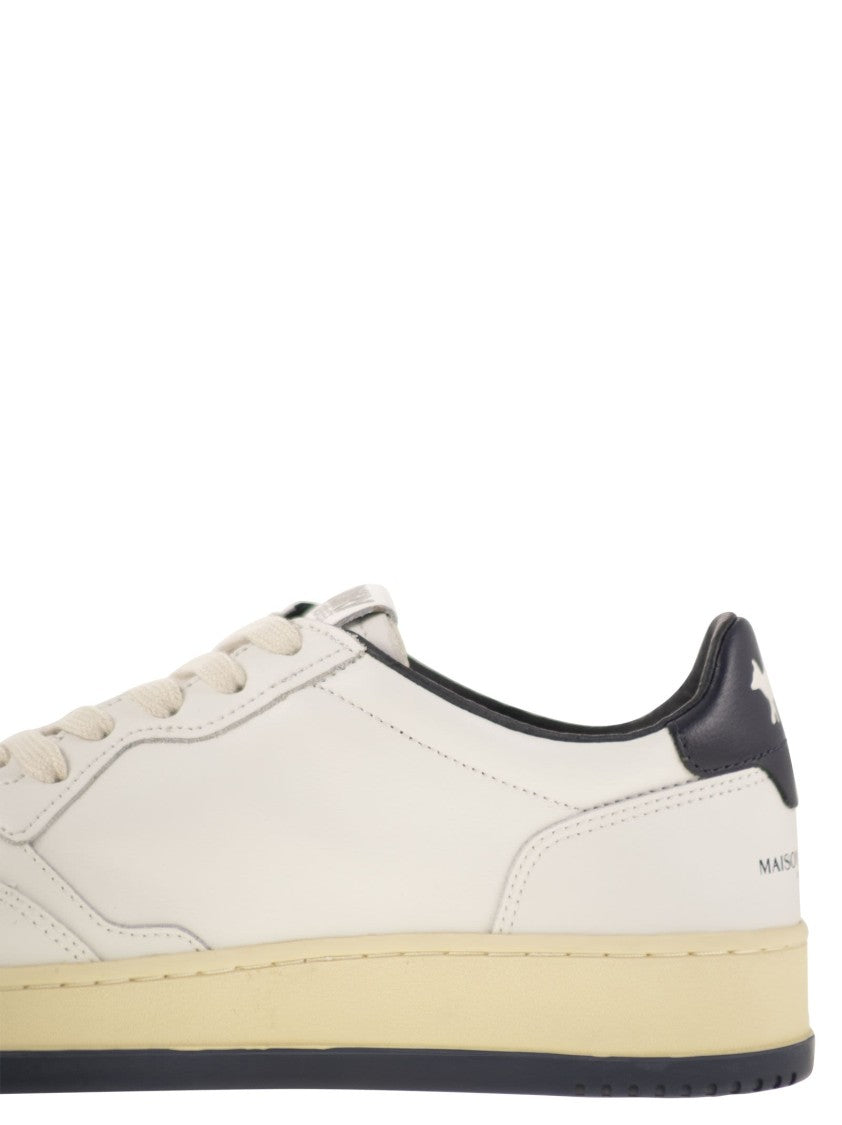 Autry X Maison Kitsuné Medalist Low-Top Sneakers
