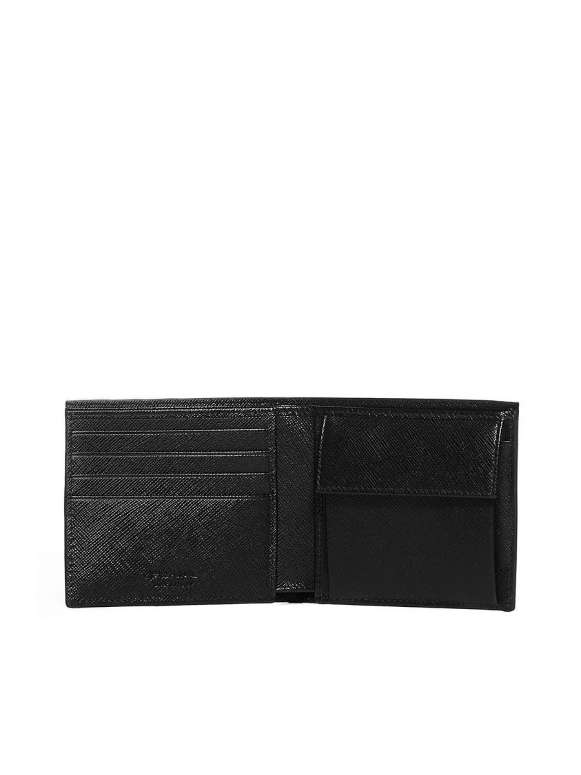 Prada Textured Calf Leather Bifold Wallet