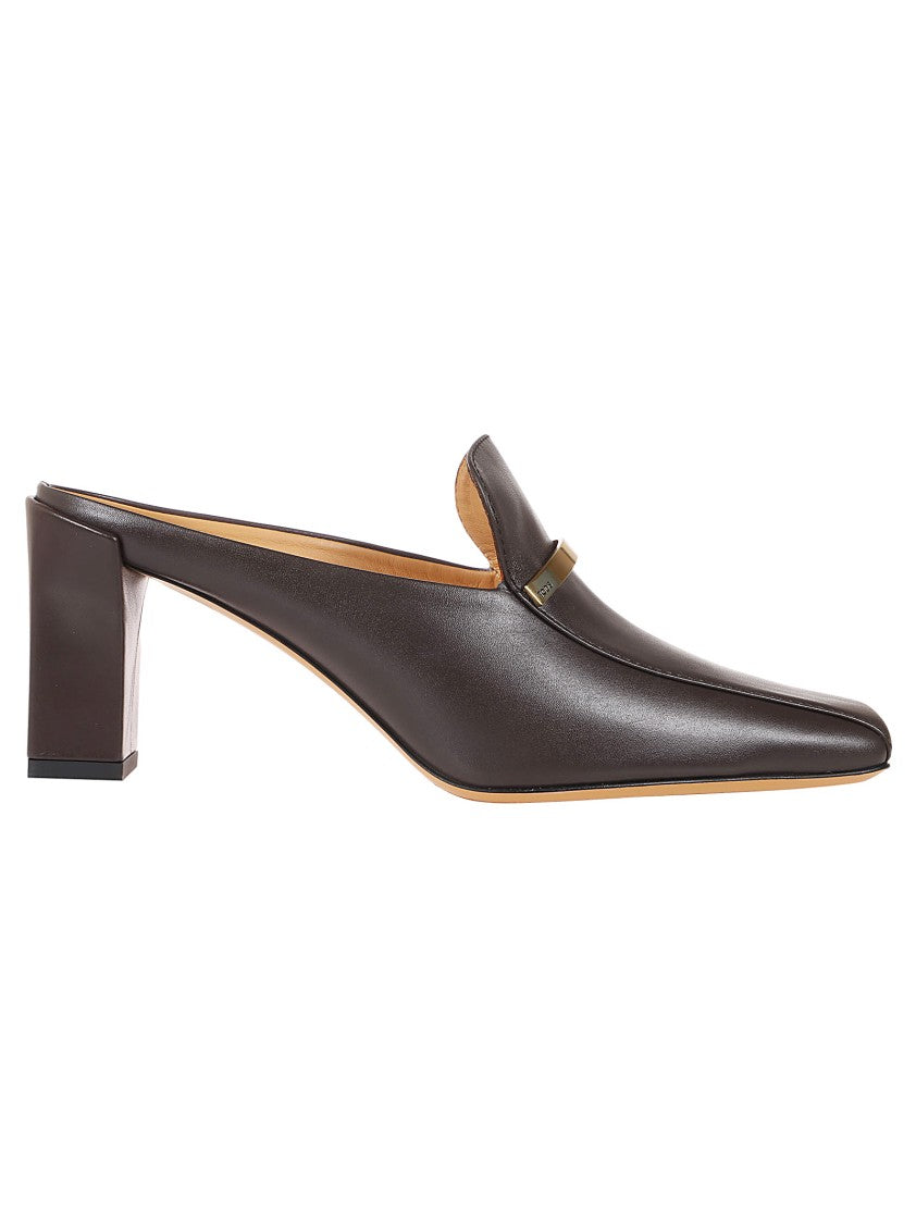 Tod's Mules With Pointed Toe And Gold Accents