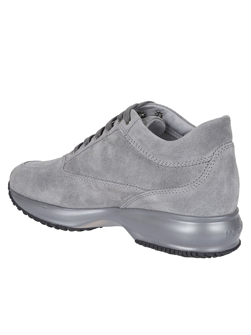 Hogan Smoke Gray Suede Sneakers