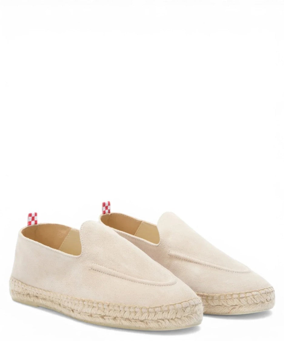 Mc2 Saint Barth Armand Loafer Espadrilles In Soft Suede With Braided Sole