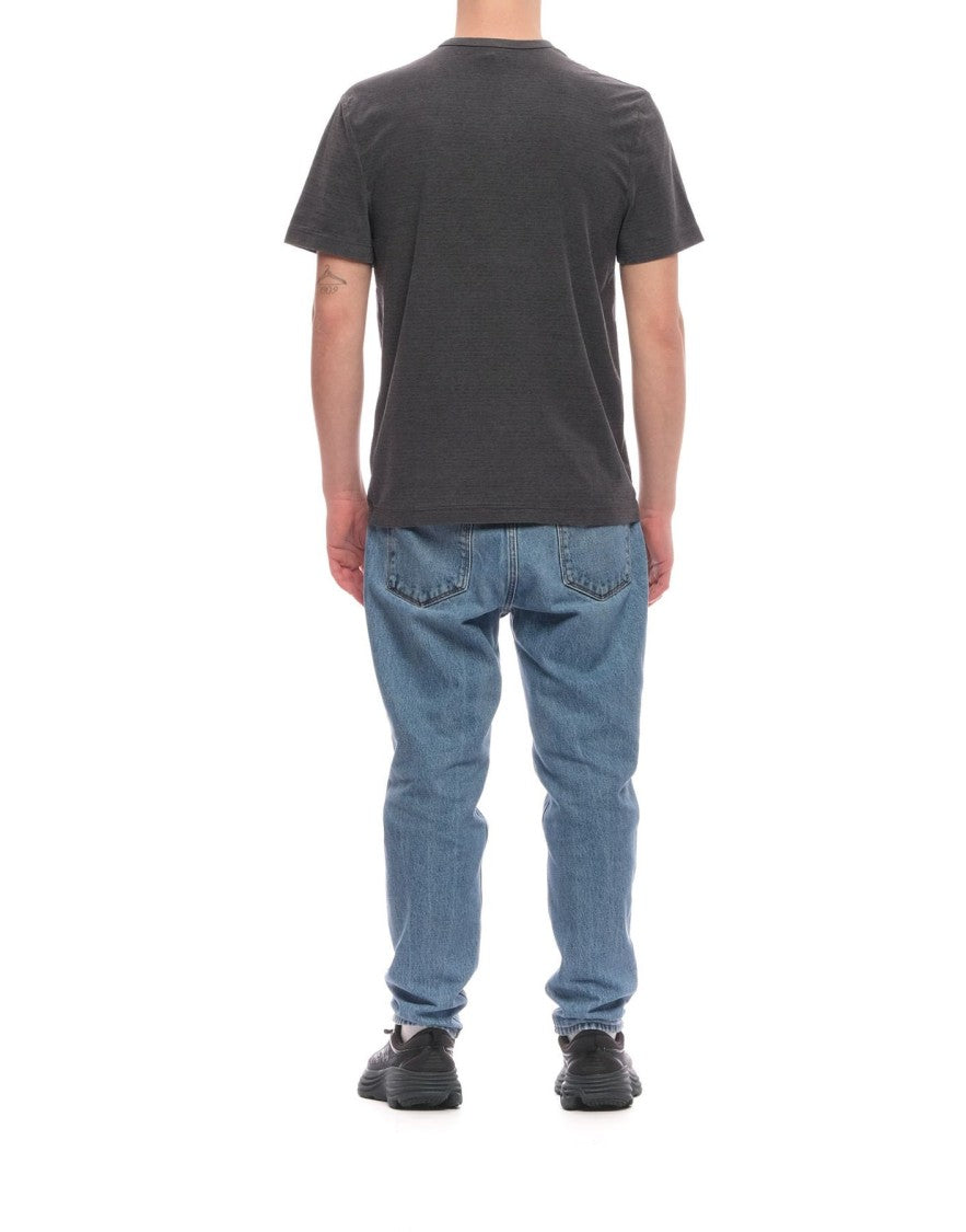 James Perse Grey Mrms3170 Plkp Relaxed Fit Lightweight Cotton T-Shirt