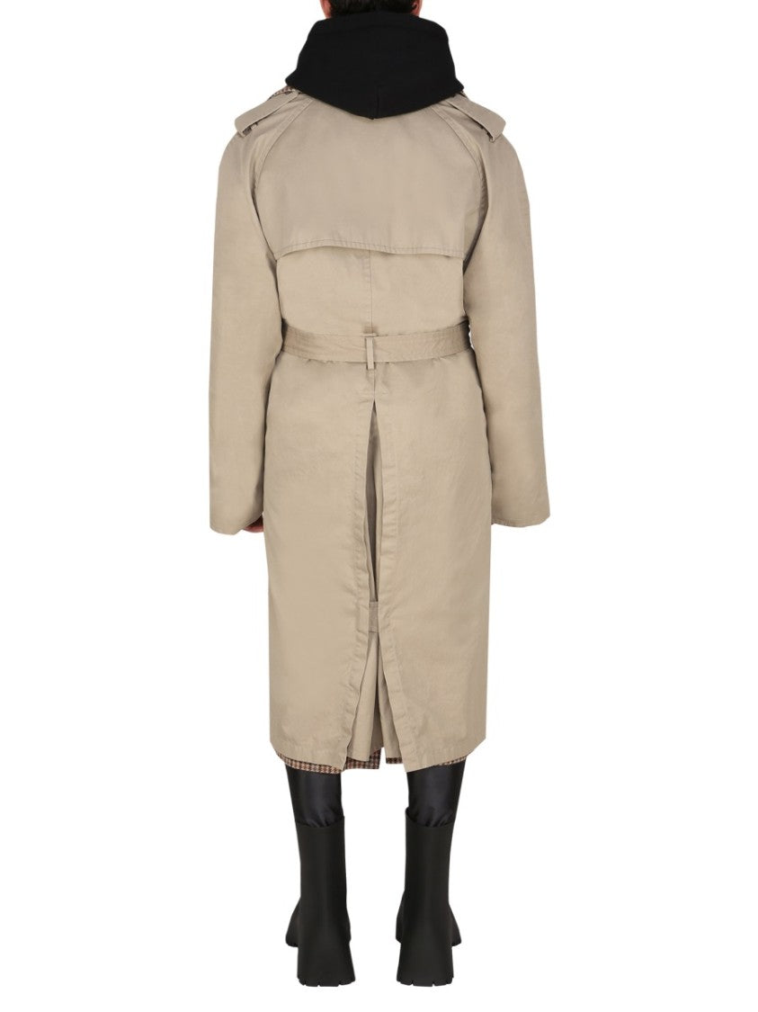 Balenciaga Reversible Oversized Trench Coat With Contemporary Design