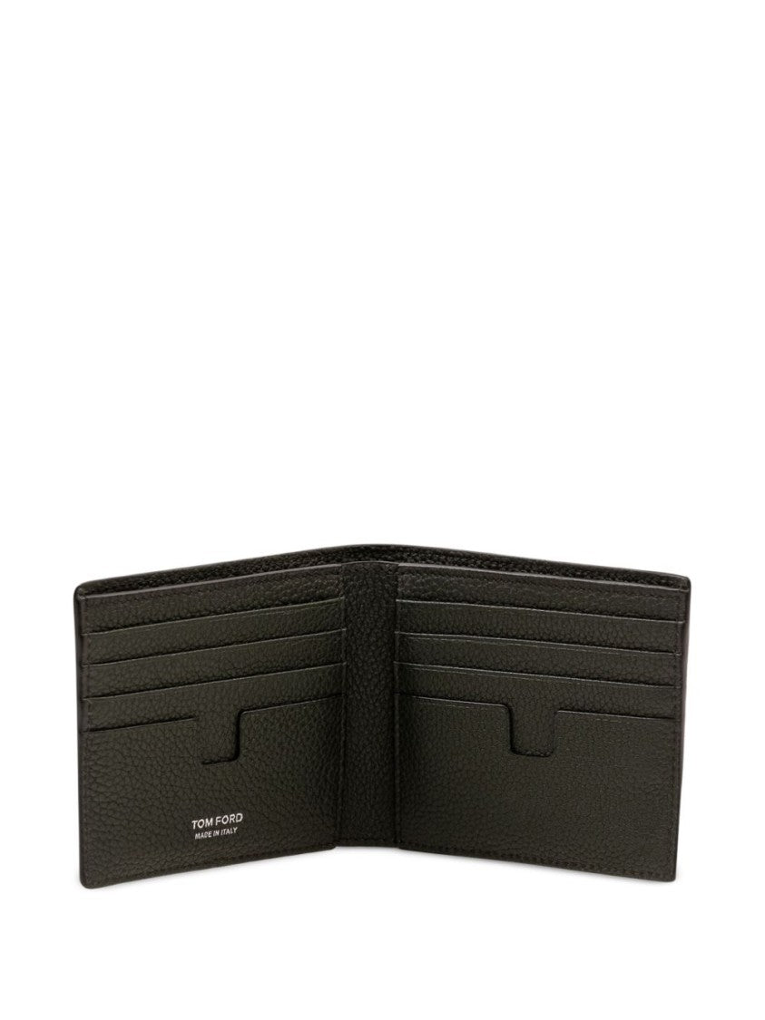 Tom Ford Black Textured Calf Leather Bifold Wallet