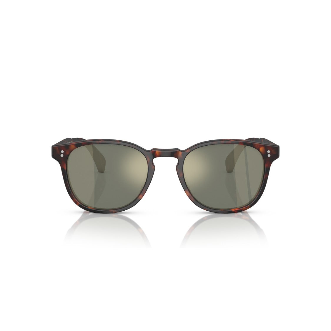 Oliver Peoples 0Ov5298su Classic Round Frame Tortoiseshell Sunglasses With Reflective Lenses
