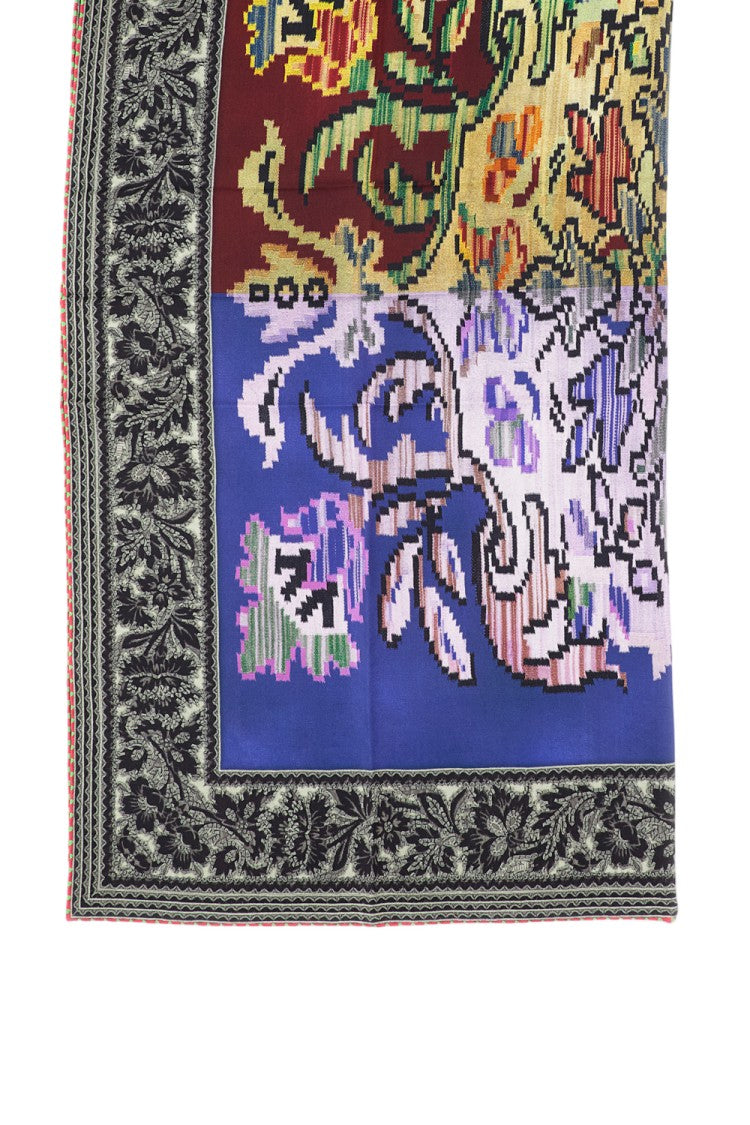 Pierre-Louis Mascia Artistic Multicolour Scarf With Dynamic Pattern