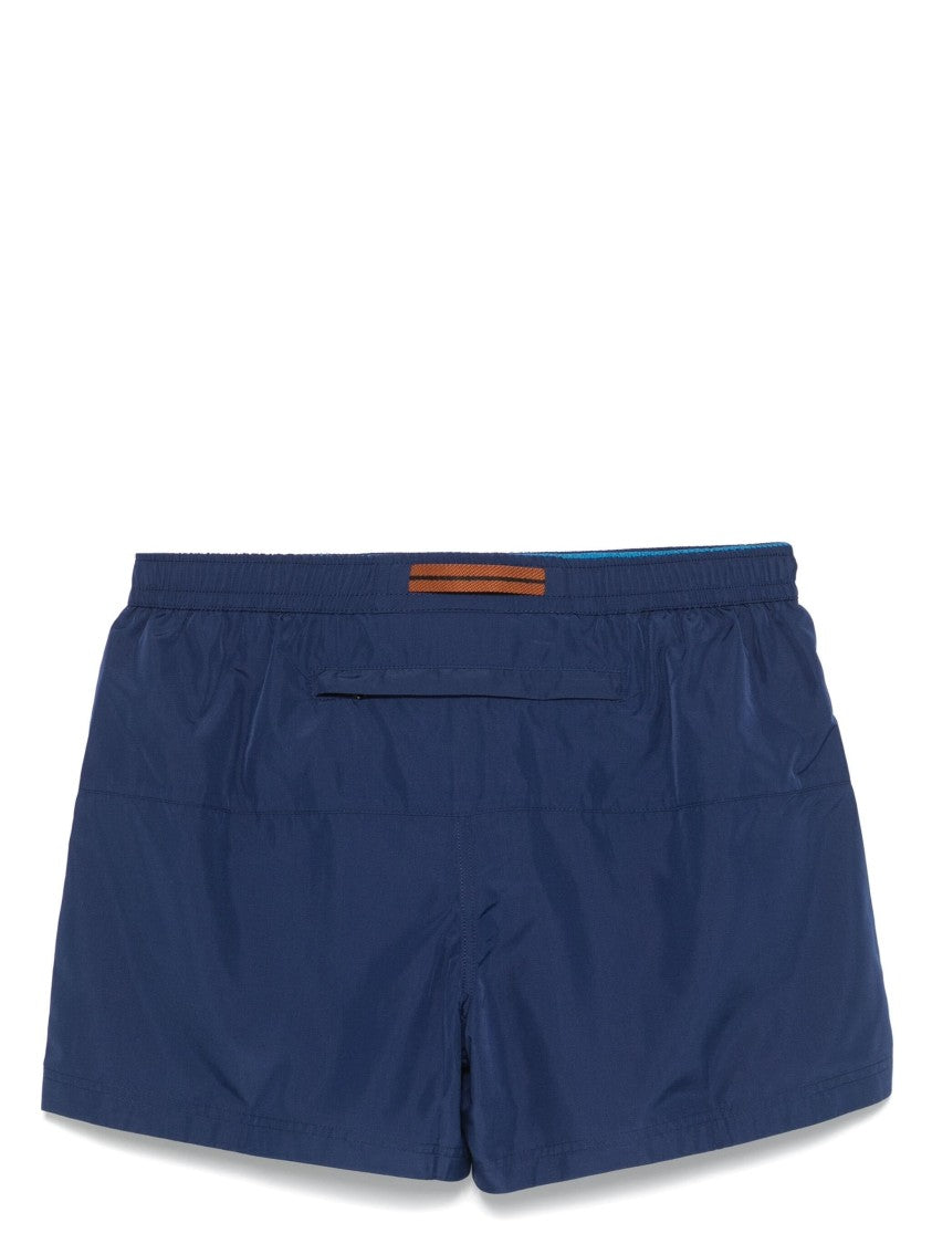 Ermenegildo Zegna Logo-Print Swim Shorts