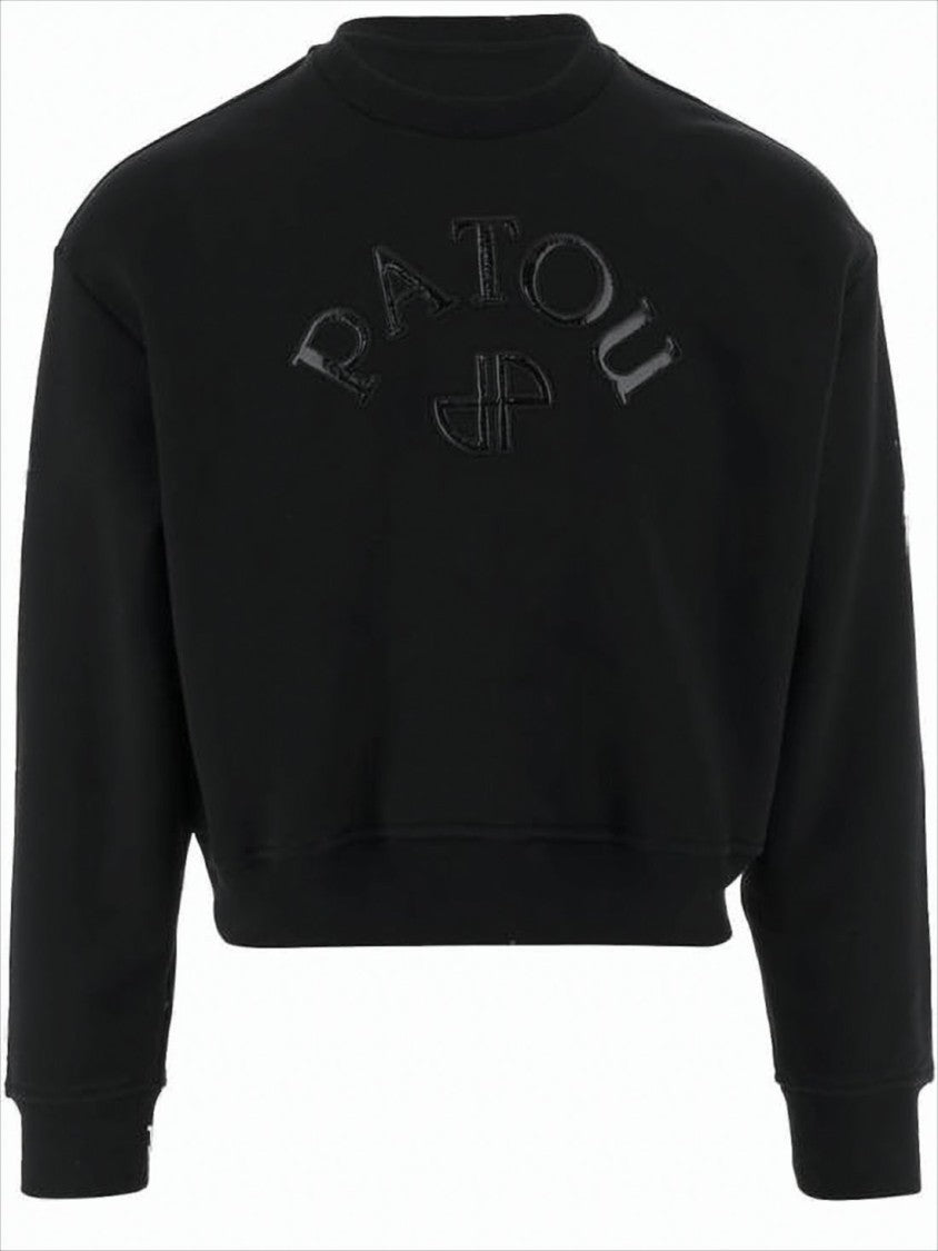 Patou Cropped Long-Sleeve Sweatshirt With Logo Detail