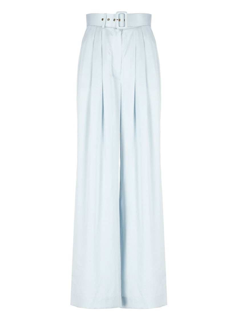 Zimmermann Light Blue Silk Pants
