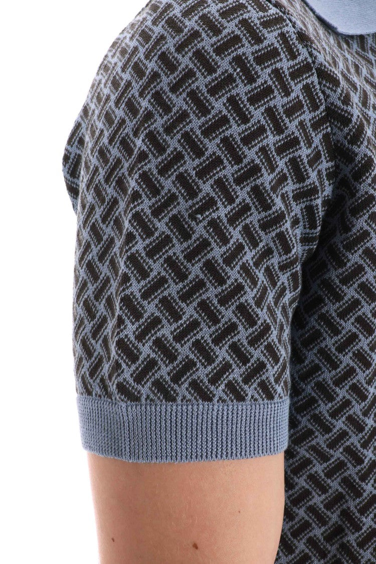 Drumohr Biscottino Cotton-Linen Open Collar Polo