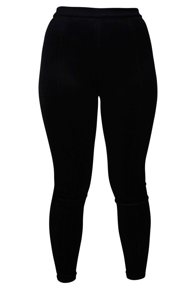 Saint Laurent High-Waisted Skinny Leggings With Velvet Effect