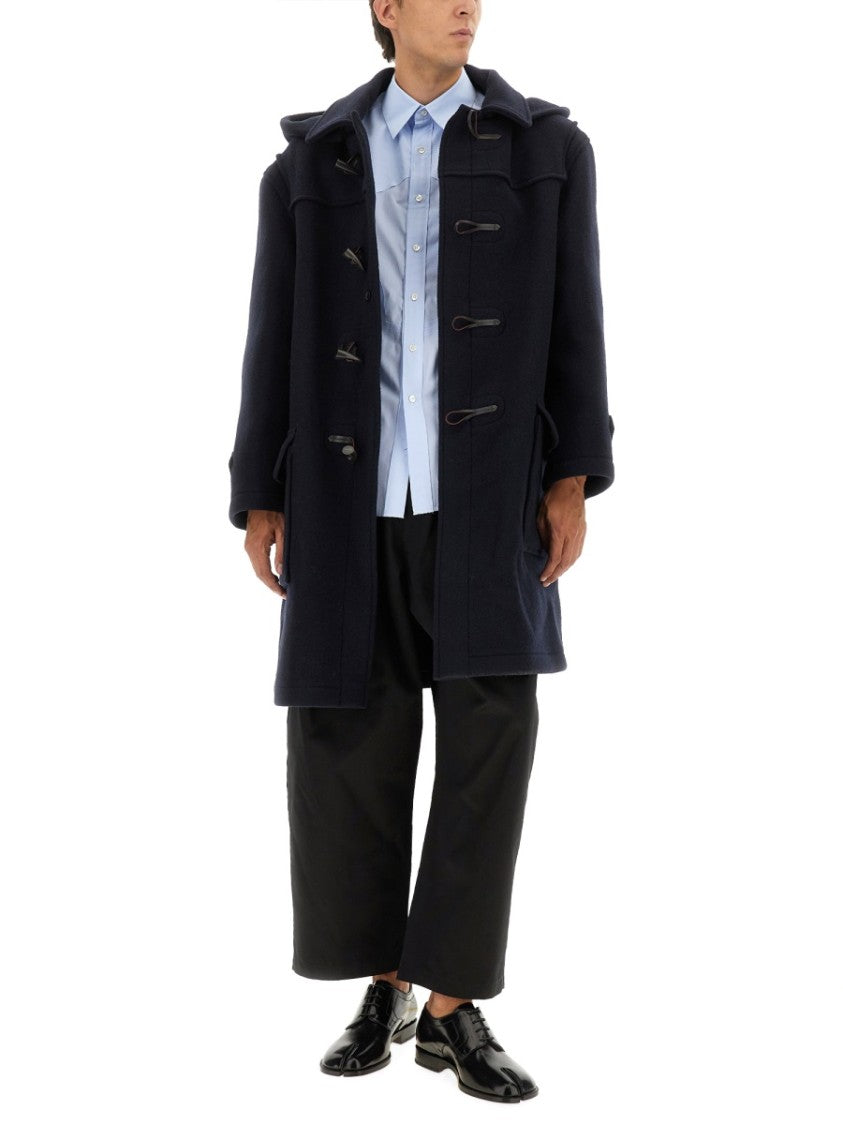 Maison Margiela Mid-Thigh Reversible Coat With Toggle Closure
