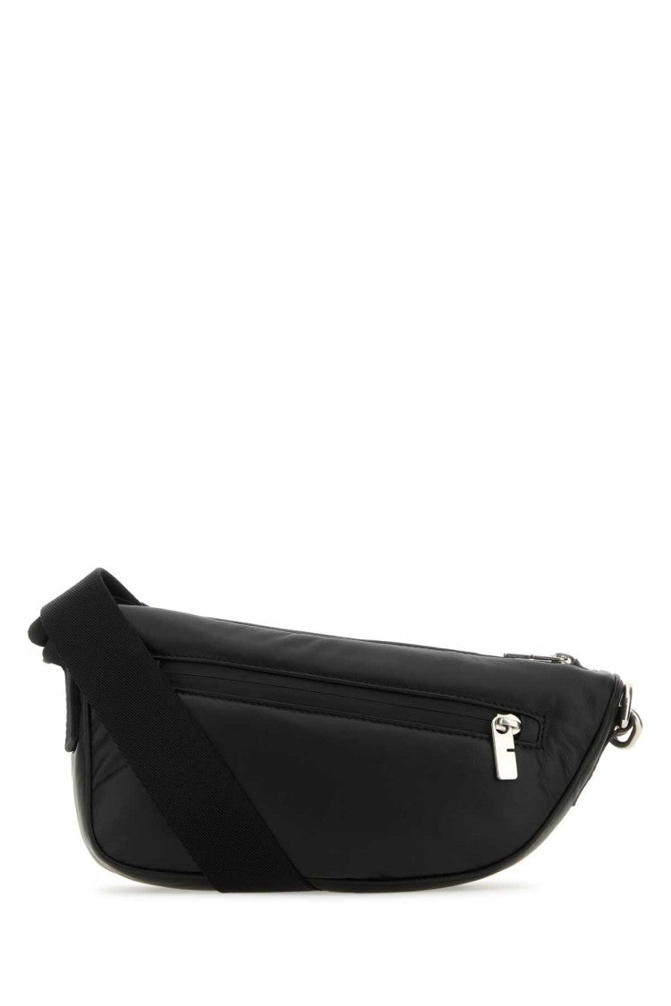 Burberry Black Leather Shield Crossbody Bag