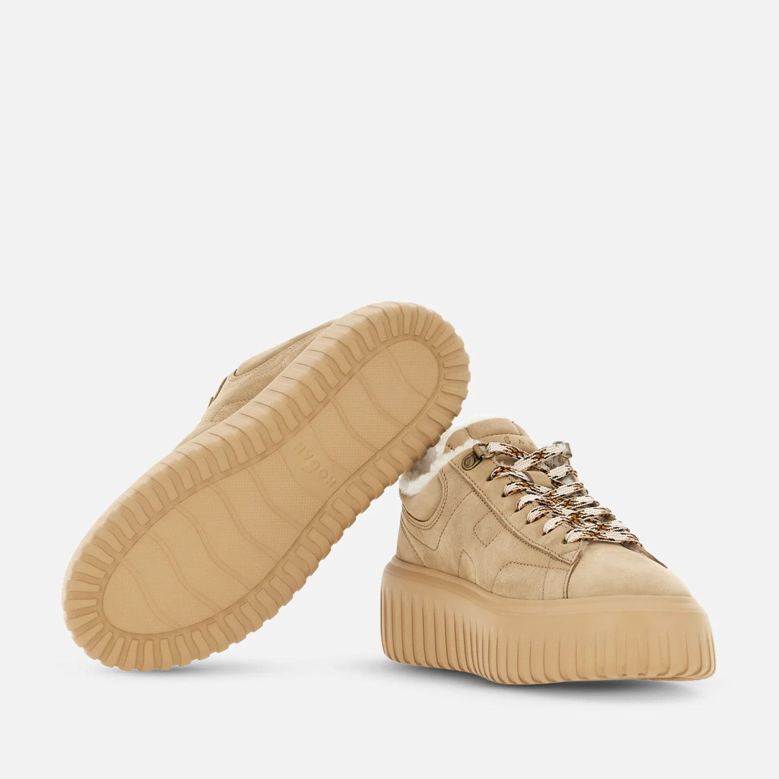 Hogan H-Stripes Sneakers With Sole And Lace-Up Front