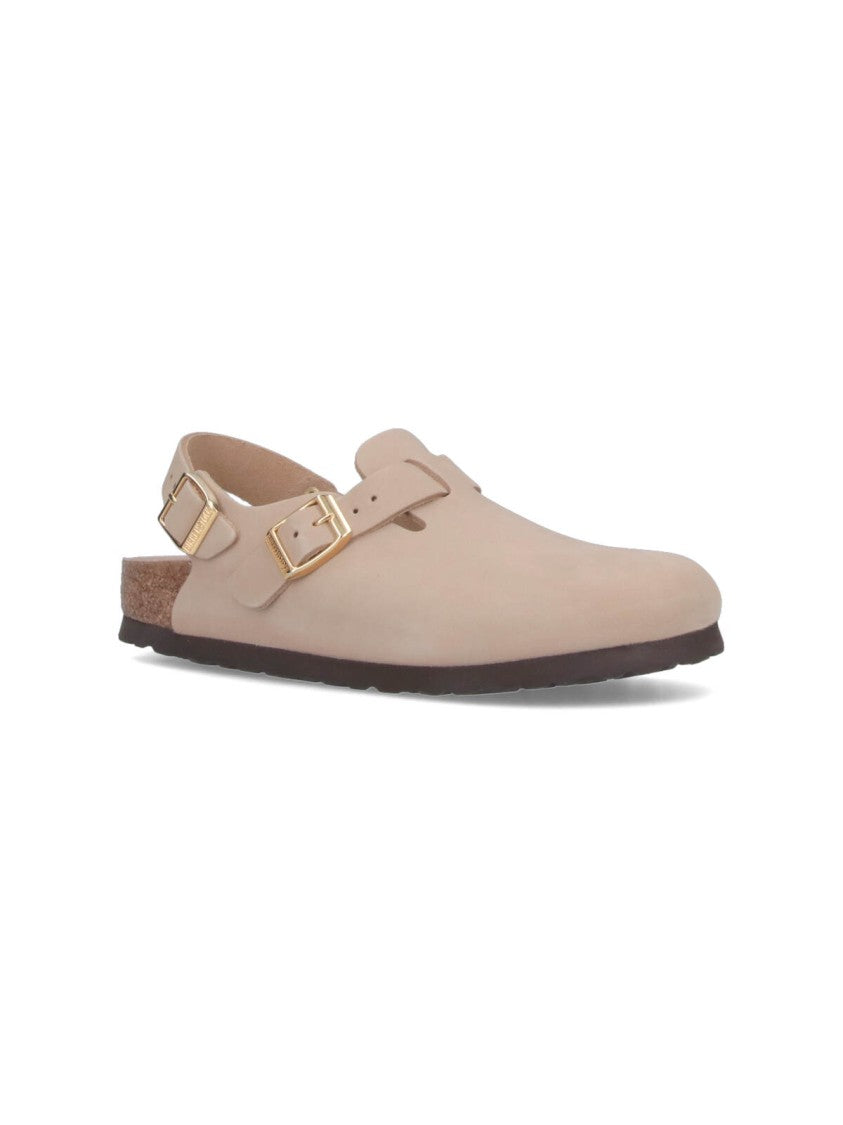 Birkenstock "Tokio" Slingback Mules – Beige