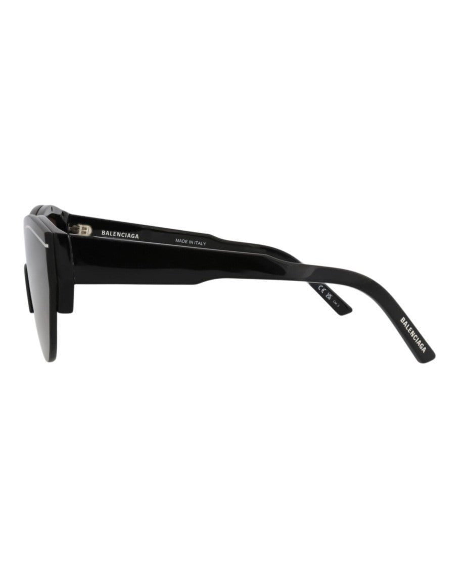 Balenciaga Shield-Frame Acetate Sunglasses With Sleek Glossy Finish