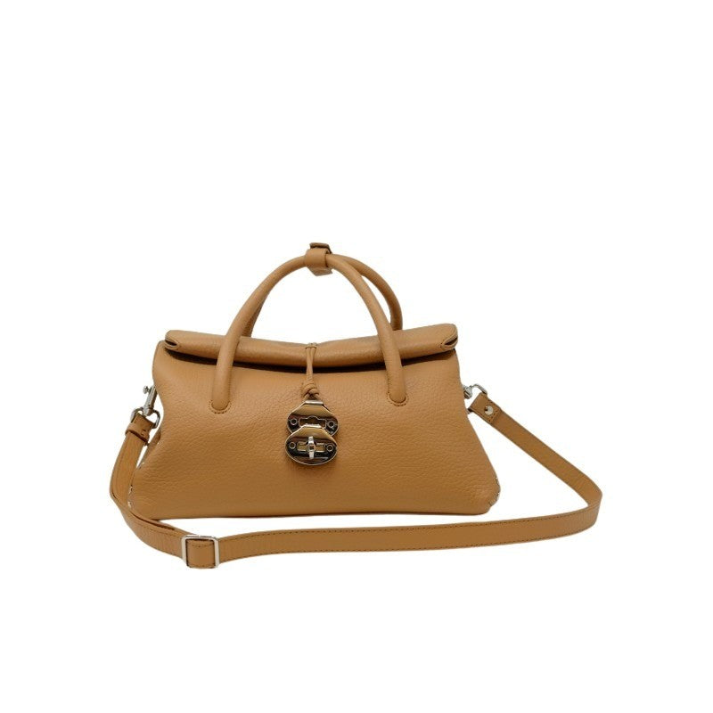 Zanellato Brown Dotta Centauro Leather Handbag