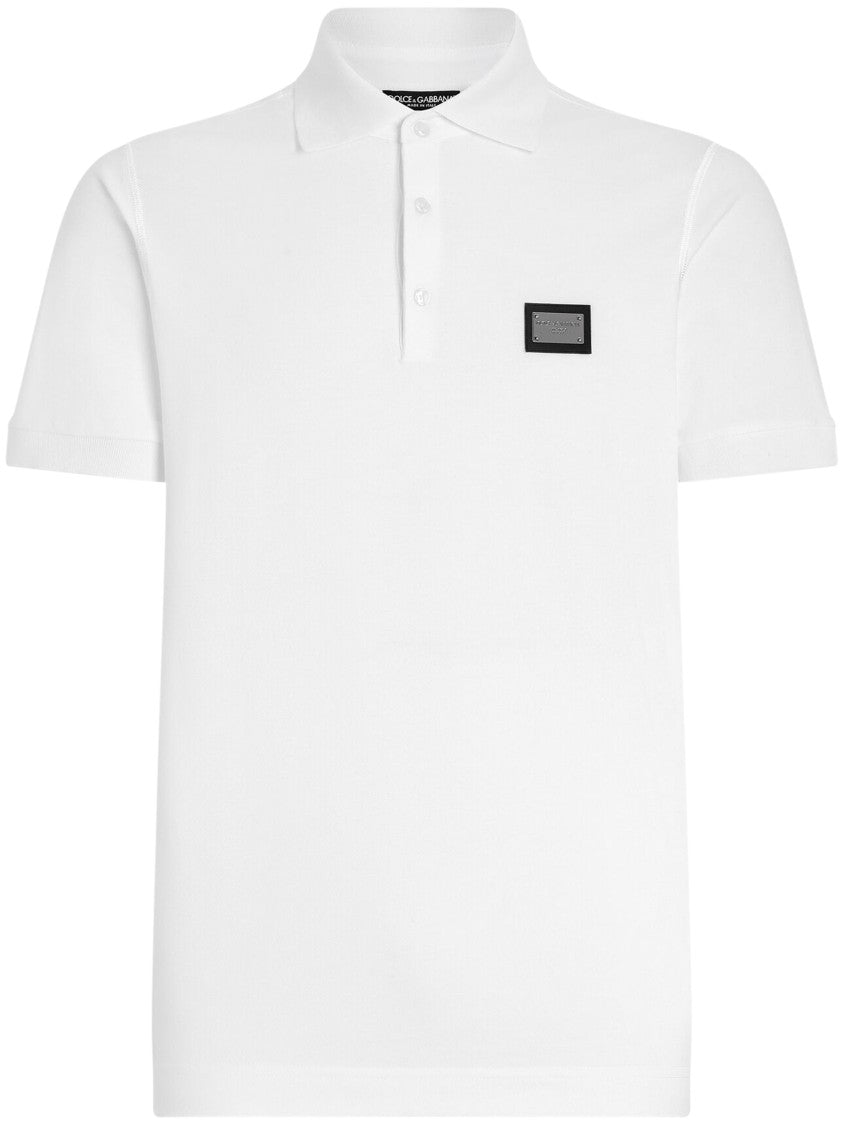 Dolce & Gabbana Short-Sleeve Minimalist Polo Shirt