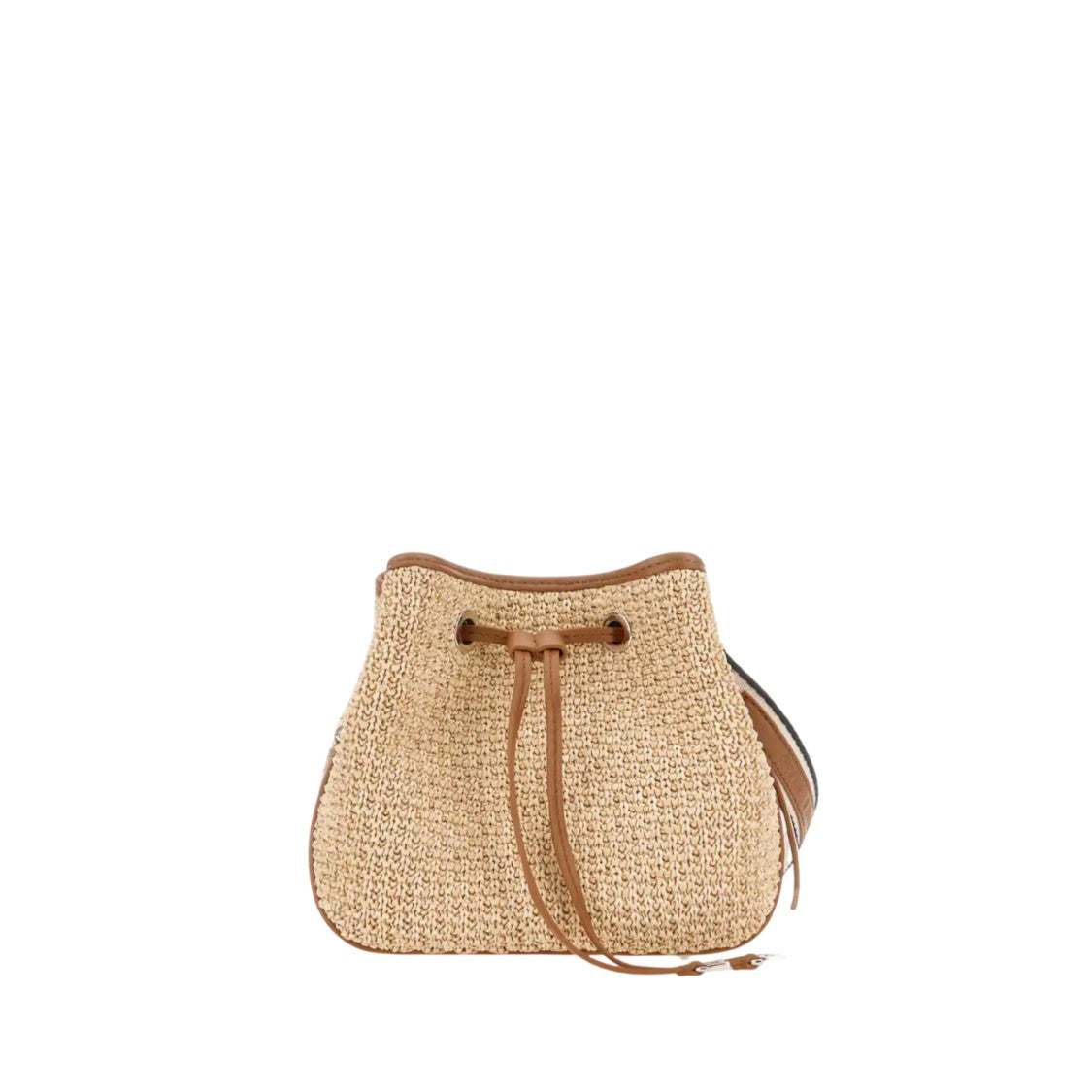 Hogan Woven Straw Bucket Bag