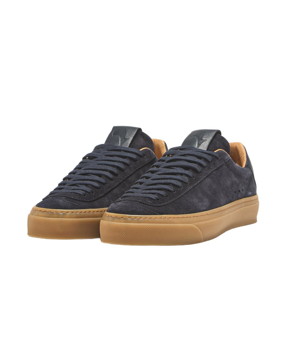 Aqua Alta Venice Navy Sneakers With Suede And Leather Craftsmanship