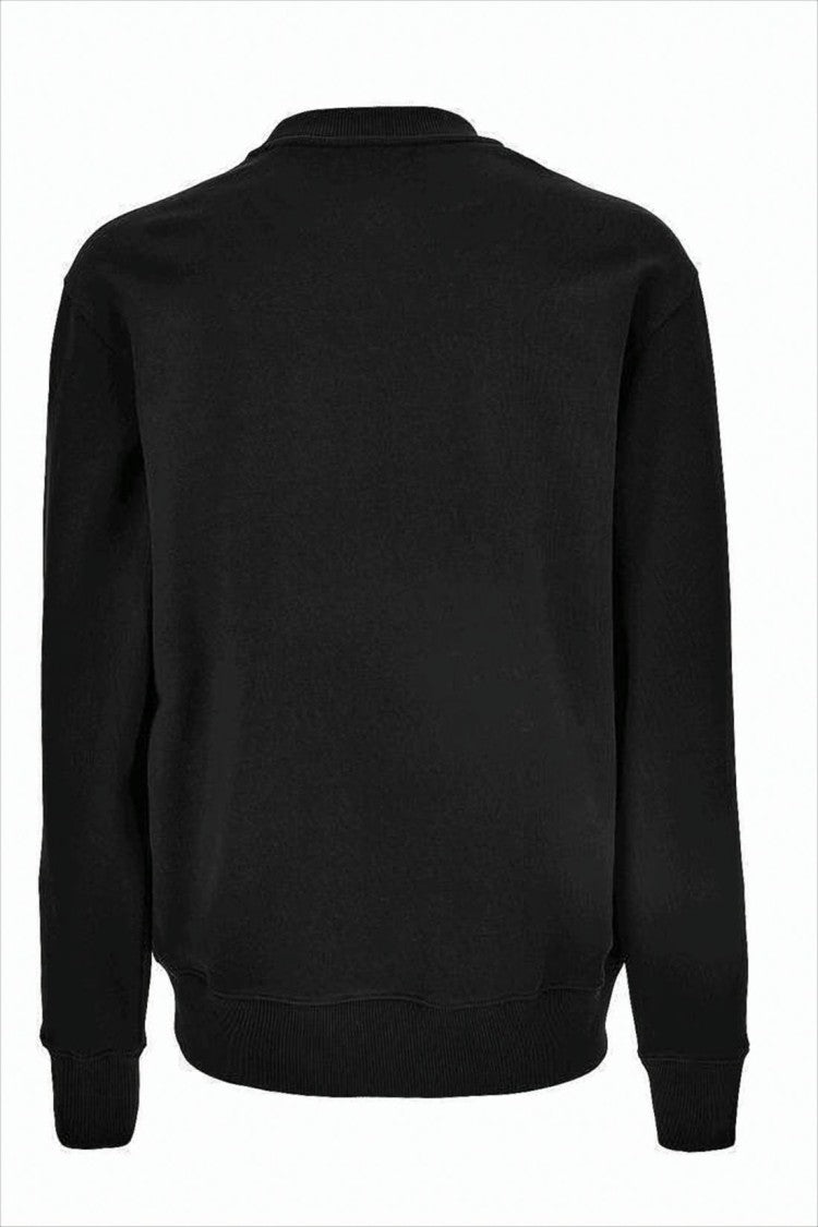 Versace Black Minimalist Hooded Sweatshirt With Subtle Branding