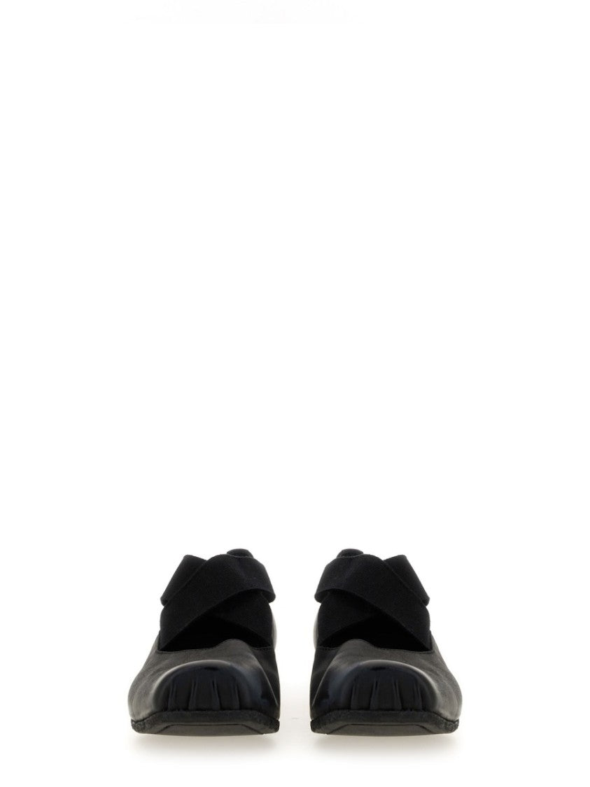 Uma Wang Square Toe Calf Leather Flats