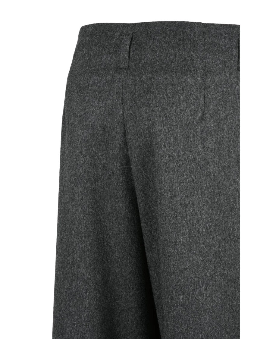 Niccolò Pasqualetti Grey High-Waist Virgin Wool Harem Pants