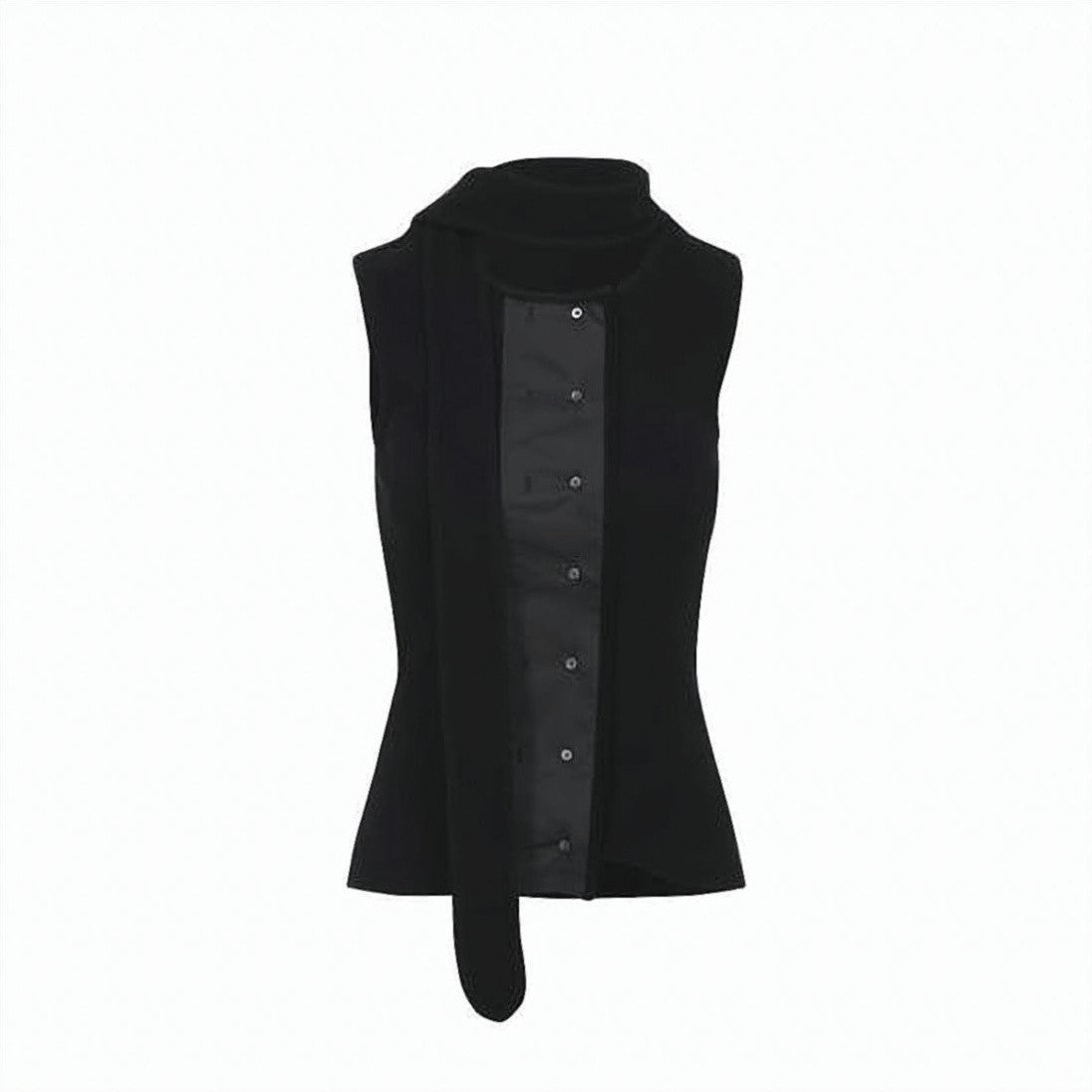 Lemaire Asymmetrical Black Jersey Top