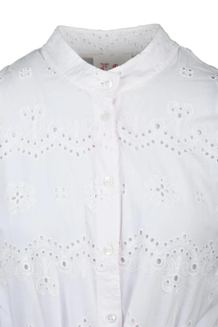 Mc2 Saint Barth Midi-Length Broderie Anglaise Dress