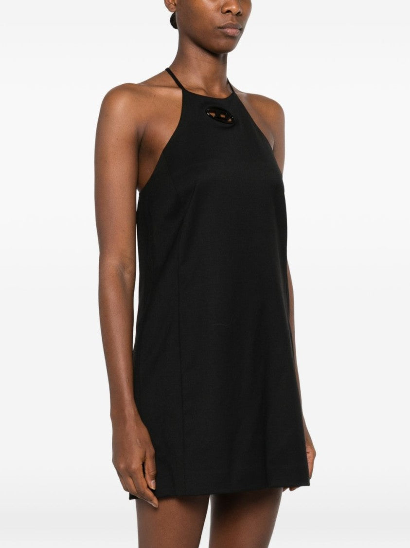 Diesel Black Halterneck Cutout A-Line Dress