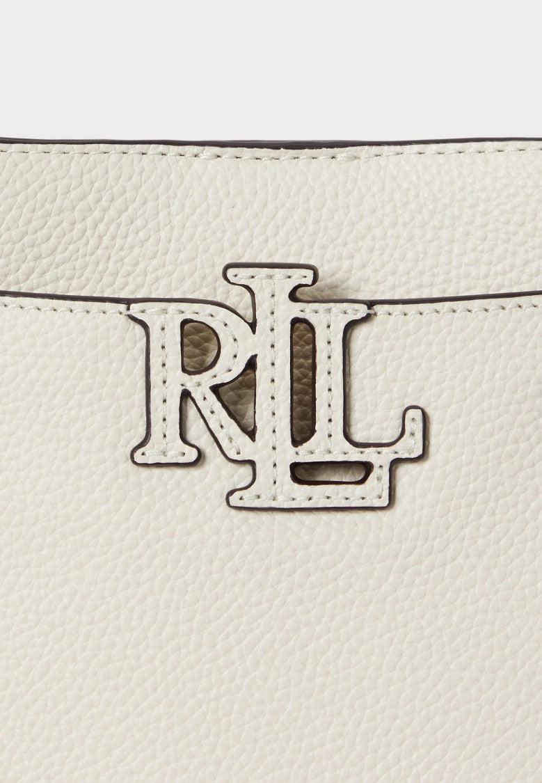 Lauren Ralph Lauren White Cmryn Small Rattan Crossbody Bag