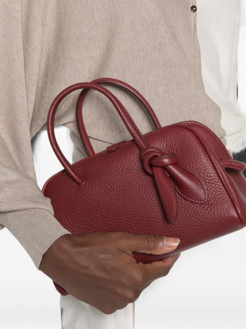Jacquemus Silk And Nylon Bag With Textured Leather And Knotted Detail