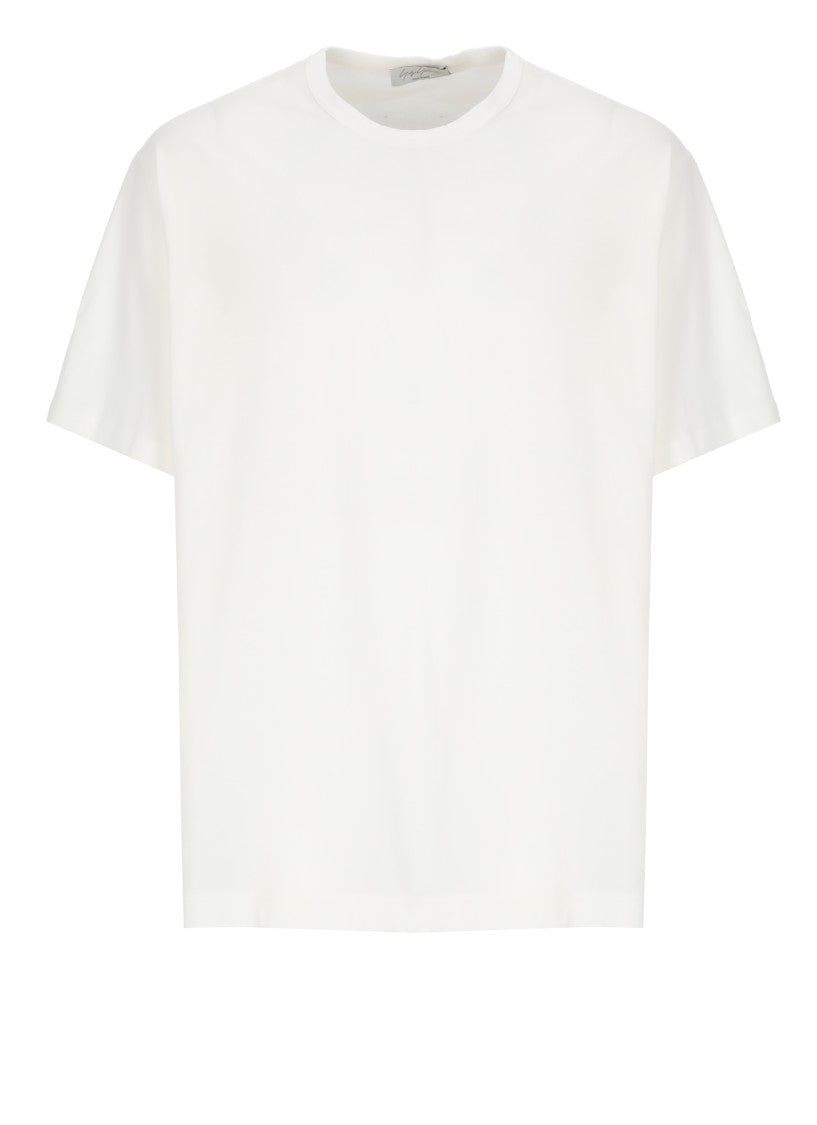 Yohji Yamamoto Cotton T-Shirt With Contrasting Graphic Print