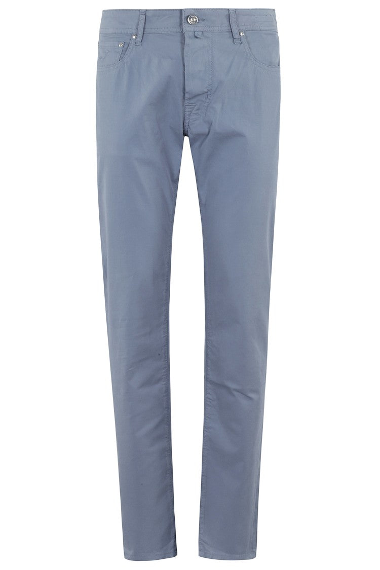 Jacob Cohen Tapered Pants In Stretch Gabardine