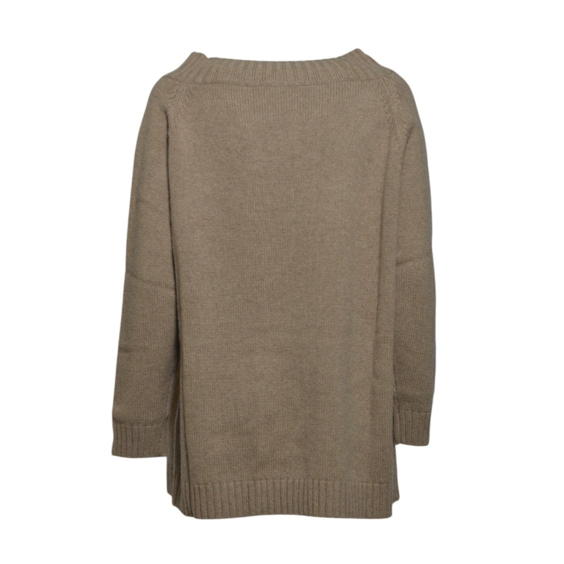Max Mara Radames Off-Shoulder Wool And Cashmere Sweater In Camel