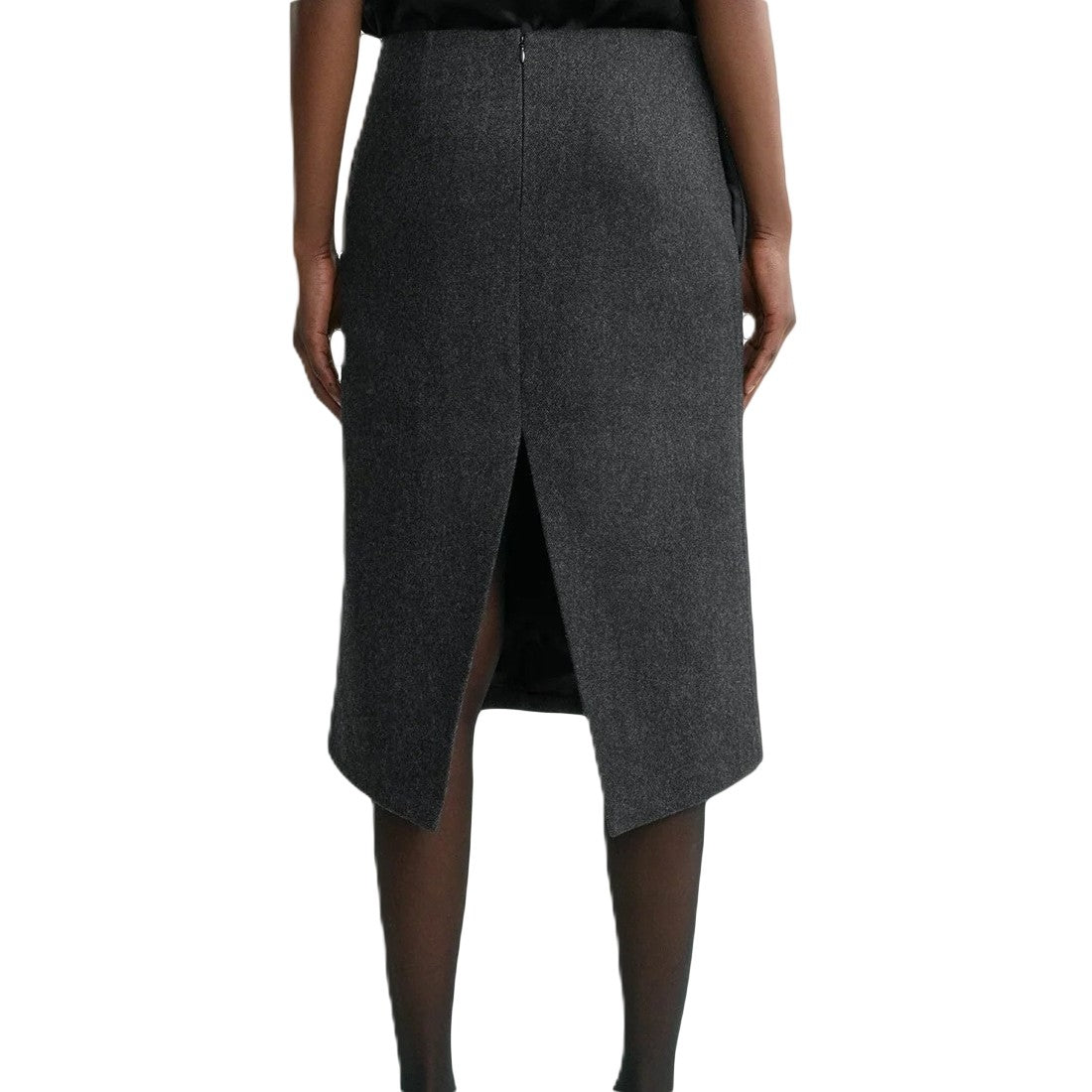 Totême Twill Suit Skirt With Tailored Fit And Subtle Front Slit