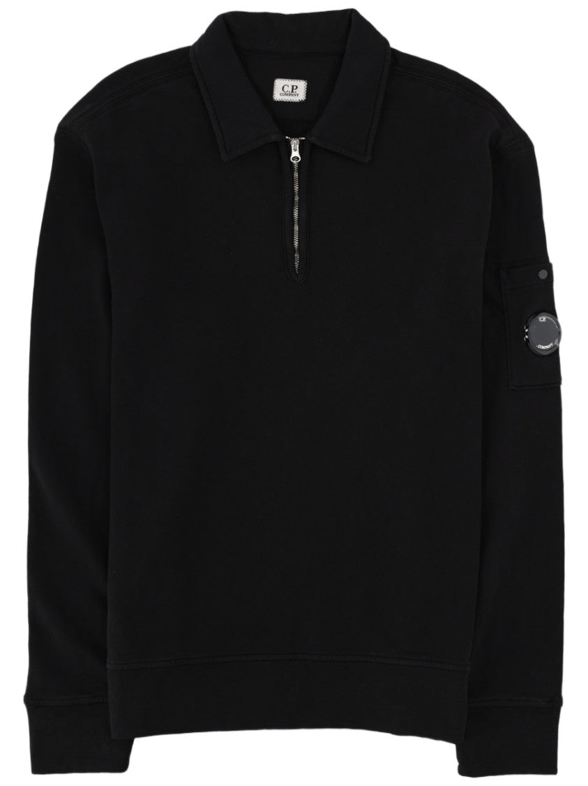 C.P. Company Polo Collar Cotton Half-Zip Sweatshirt