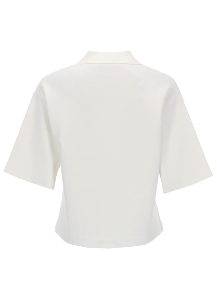 Max Mara Notch Neckline Short-Sleeved Viscose Top