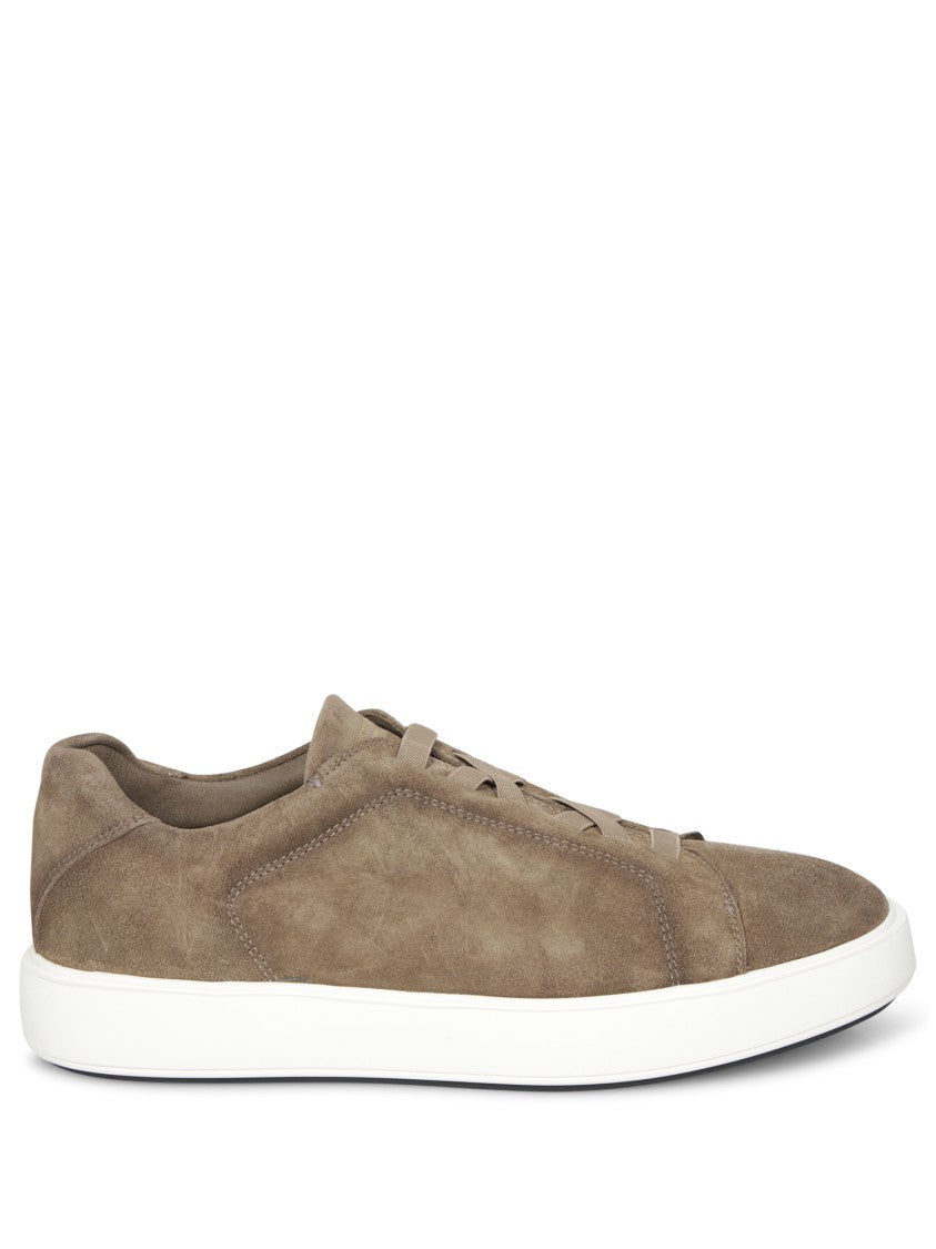 Officine Creative Brown Suede Sneakers With Design