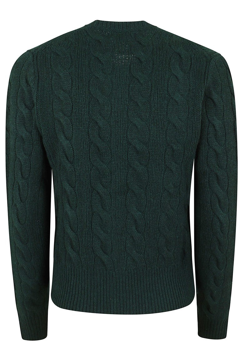 Polo Ralph Lauren Wool-Blend Cable-Knit Tortoiseshell Cardigan